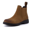 CUSHIONAIRE Britain Genuine Suede Chelsea Ankle Boots for Women(Tan)