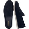 CUSHIONAIRE Caden Genuine Suede Penny Loafers for Men(Black)