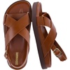 CUSHIONAIRE Eden Footbed Sandals for Women, Comfortable Arch Support Womens Sandals with Platform, Slingback Strap and Memory Foam(Cognac)