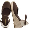 CUSHIONAIRE Elche Closed Toe Wedge Sandals for Women, Platform Espadrilles Heels With Adjustable Buckle(Brown)
