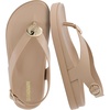 CUSHIONAIRE Expo Thong Sandals for Women, Comfortable Slingback Sandals with Arch Support and Cushioned Footbed(Tan)