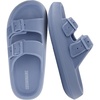 CUSHIONAIRE Fame Pillow Recovery Sandals for Women, Adjustable Double Buckle Waterproof EVA Cloud Slides for Women(Blue)
