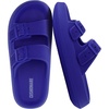 CUSHIONAIRE Fame Pillow Recovery Sandals for Women, Adjustable Double Buckle Waterproof EVA Cloud Slides for Women(Bright Blue)