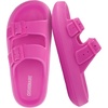 CUSHIONAIRE Fame Pillow Recovery Sandals for Women, Adjustable Double Buckle Waterproof EVA Cloud Slides for Women(Hot Pink)