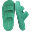 CUSHIONAIRE Fame Pillow Recovery Sandals for Women, Adjustable Double Buckle Waterproof EVA Cloud Slides for Women(Mint)