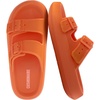 CUSHIONAIRE Fame Pillow Recovery Sandals for Women, Adjustable Double Buckle Waterproof EVA Cloud Slides for Women(Tangerine)