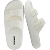 CUSHIONAIRE Fame Pillow Recovery Sandals for Women, Adjustable Double Buckle Waterproof EVA Cloud Slides for Women(Vanilla)