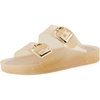 CUSHIONAIRE Gummie Slip On Jelly Sandals for Women(Champagne)