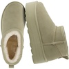 CUSHIONAIRE Hippy Women’s Platform Ankle Boots – Genuine Suede, Faux Fur Lining, Cozy Winter Slip-On Design, Comfortable Footwear with Wide Widths Available(Khaki)