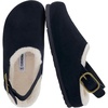 CUSHIONAIRE Luz Suede Clogs for Women with Fuzzy Lining(Black)