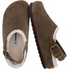CUSHIONAIRE Luz Suede Clogs for Women with Fuzzy Lining(Dark Taupe)