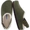 CUSHIONAIRE Luz Suede Clogs for Women with Fuzzy Lining(Khaki)