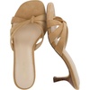 CUSHIONAIRE Malta Strappy Kitten Heels for Women, Dressy Open Toe Low Heel Sandals with Memory Foam Comfort(Camel)