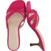 CUSHIONAIRE Malta Strappy Kitten Heels for Women, Dressy Open Toe Low Heel Sandals with Memory Foam Comfort(Fuchsia)