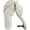 CUSHIONAIRE Malta Strappy Kitten Heels for Women, Dressy Open Toe Low Heel Sandals with Memory Foam Comfort(Ivory Smooth)