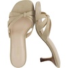 CUSHIONAIRE Malta Strappy Kitten Heels for Women, Dressy Open Toe Low Heel Sandals with Memory Foam Comfort(Taupe)