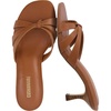 CUSHIONAIRE Malta Strappy Kitten Heels for Women, Dressy Open Toe Low Heel Sandals with Memory Foam Comfort(Whiskey Smooth)