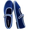 CUSHIONAIRE Missy Mary Jane Ballet Flats for Women, Breathable Lightweight Womens Flats with Adjustable Buckle and Cushioned Memory Foam(Blue/Blue)