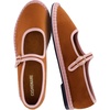 CUSHIONAIRE Missy Mary Jane Ballet Flats for Women, Breathable Lightweight Womens Flats with Adjustable Buckle and Cushioned Memory Foam(Brown/Pink)