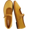 CUSHIONAIRE Missy Mary Jane Ballet Flats for Women, Breathable Lightweight Womens Flats with Adjustable Buckle and Cushioned Memory Foam(Mustard/Brown)