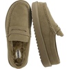 CUSHIONAIRE Ollie Cozy Genuine Suede Clogs for Women, Comfortable Slip-On Mule Loafers with Faux Fur Lining, Memory Foam Cushioning and Durable Rubber Sole(Moss)