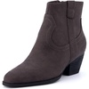 CUSHIONAIRE Outlaw Cowboy Boots for Women, Western Ankle Booties(Grey)