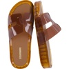 CUSHIONAIRE Palm Slides Jelly Sandals for Women, Shower Shoes for Beach(Whiskey)