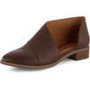 CUSHIONAIRE Puck Low-Cut Ankle Shootie Style Womens Shoes, Low Heel Ankle Booties for Women with Memory Foam(Brown)