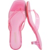 CUSHIONAIRE Riot Jelly Thong Kitten Heels for Women(Pink)