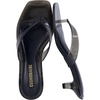 CUSHIONAIRE Riot Jelly Thong Kitten Heels for Women(Smoke)