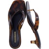CUSHIONAIRE Riot Jelly Thong Kitten Heels for Women(Tortoise)