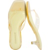 CUSHIONAIRE Riot Jelly Thong Kitten Heels for Women(Yellow)