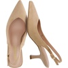 CUSHIONAIRE Saby Slingback Kitten Heels for Women, Pointed Toe Pumps with Adjustable Ankle Strap for Casual Dressy Wear(Light Tan Microsuede)