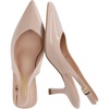 CUSHIONAIRE Saby Slingback Kitten Heels for Women, Pointed Toe Pumps with Adjustable Ankle Strap for Casual Dressy Wear(Nude)