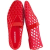 CUSHIONAIRE Siesta Girls Jelly Sandals, Lattice Cut-Out Ballet Flats for Girls, Flexible Slip On Beach Shoes(Red)