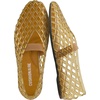 CUSHIONAIRE Siesta Girls Jelly Sandals, Lattice Cut-Out Ballet Flats for Girls, Flexible Slip On Beach Shoes(Tan)