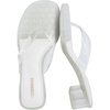 CUSHIONAIRE Toots Thong Strap Jelly Sandals for Women with Low Block Heel(Clear)