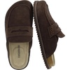 CUSHIONAIRE Wally Loafer-Style Suede Clogs for Men, Slip-On Backless Indoor Outdoor Mens Shoes with Cushioned Footbed(Brown)