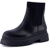 CUSHIONAIRE Women’s Dee Chelsea Stretch boot +Memory Foam, Wide Widths Available(Black)