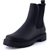 CUSHIONAIRE Women’s Felix slip on chelsea boot +Memory Foam, Wide Widths Available(Black)