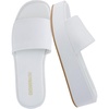 CUSHIONAIRE Women’s Kudos Platform Slide Sandals | Casual Sandals(Ivory)