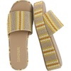 CUSHIONAIRE Women’s Kudos Platform Slide Sandals | Casual Sandals(Natural Yellow)