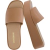 CUSHIONAIRE Women’s Kudos Platform Slide Sandals | Casual Sandals(Tan)
