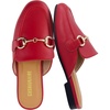 CUSHIONAIRE Yoga Kids Backless Penny Loafers Dress Shoes for Boys and Girls(Red)