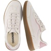 Cushionaire Bonnie Girls Tennis Shoes Lightweight Lace-Up Kids Sneakers(Off-white)