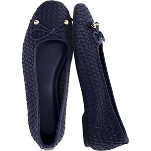 CUSHIONAIRE Audrey Woven Ballet Flats for Women(Navy)