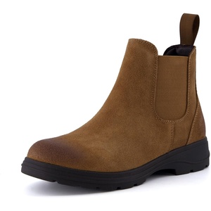 CUSHIONAIRE Britain Genuine Suede Chelsea Ankle Boots for Women(Tan)
