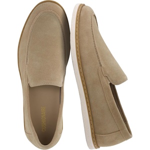 CUSHIONAIRE Caden Genuine Suede Penny Loafers for Men(Tan)