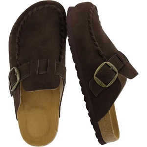 CUSHIONAIRE Canoe Genuine Suede Clogs for Women Footwear with Moc Toe Design – Casual Slip On Womens Shoes(Dark Brown)