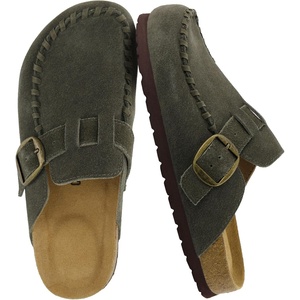 CUSHIONAIRE Canoe Genuine Suede Clogs for Women Footwear with Moc Toe Design – Casual Slip On Womens Shoes(Khaki)